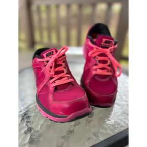 Vintage Nike Dual Fusion Running Shoes Athletic Training Pink Black Women's‎ 8